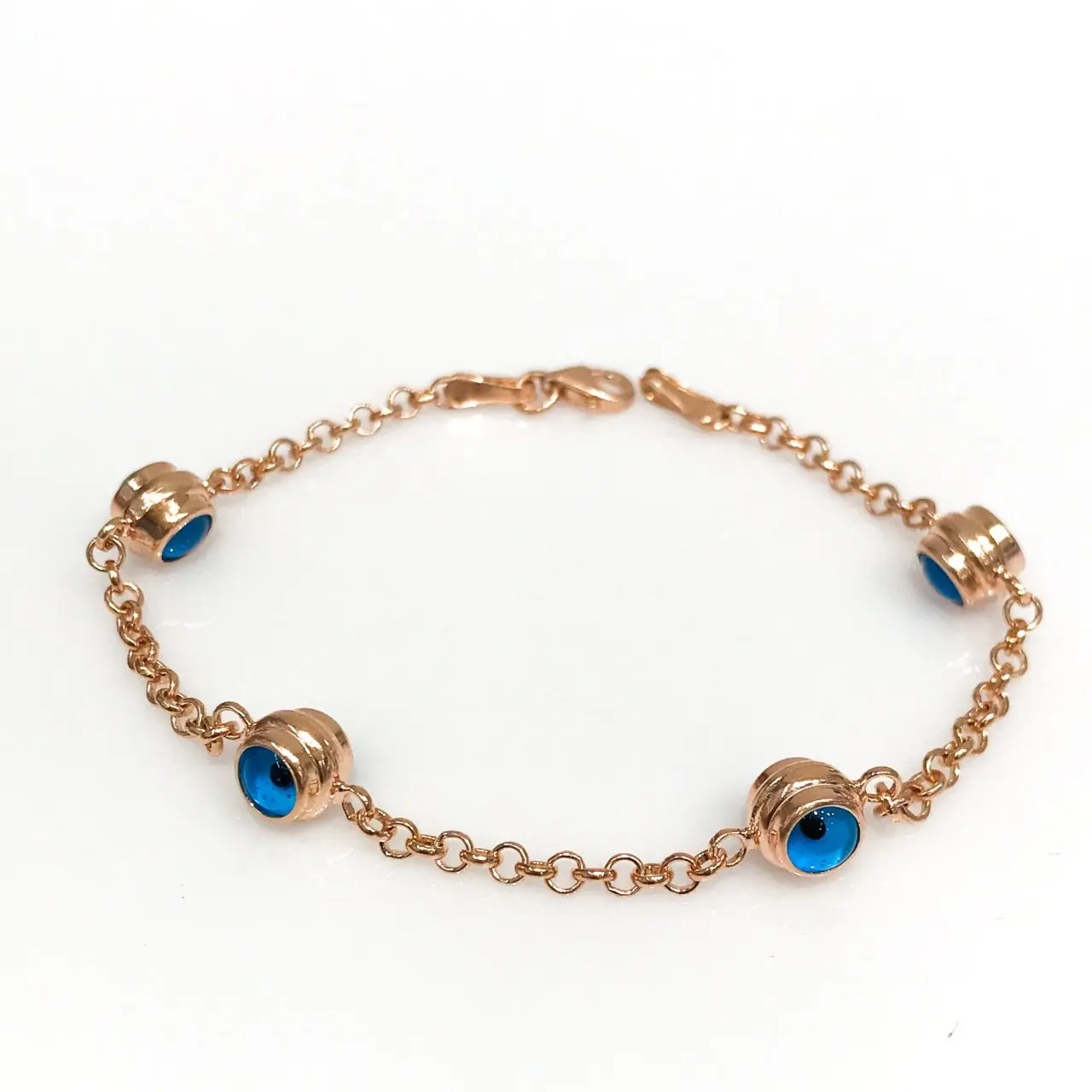 Тренд сглаза бисером тонкий цепной серебряный браслет|Гибкие и жесткие браслеты|