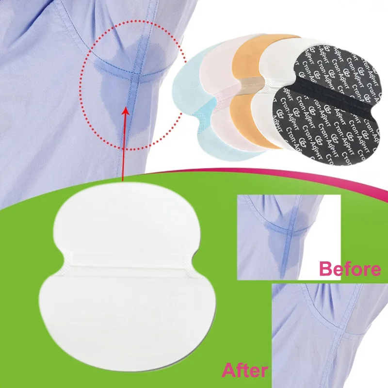 

50/100Pcs Underarm Armpits Sweat Pads Disposable Anti Sweat Stickers for Underarm Gasket Sweat Deodorant Antiperspirant Linings