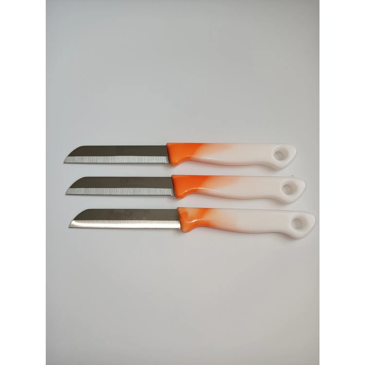 

Tırtıklı Meyve Sebze Bıçağı 3'lü комплект Turuncu