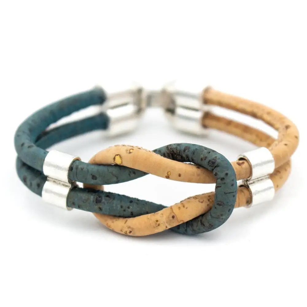 

Colorful cork bracelet original vintage unisex handmade jewelry bracelet BR-424-MIX-5