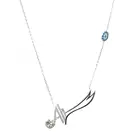 Женское серебряное ожерелье с цирконом в форме сердца