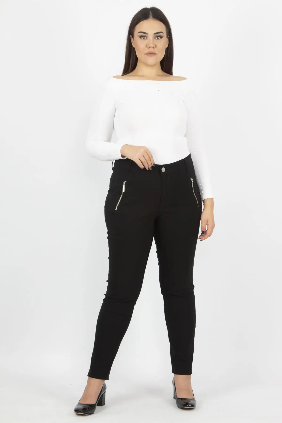 Женские брюки на молнии Sans Textile 65 N14127 | Женская одежда