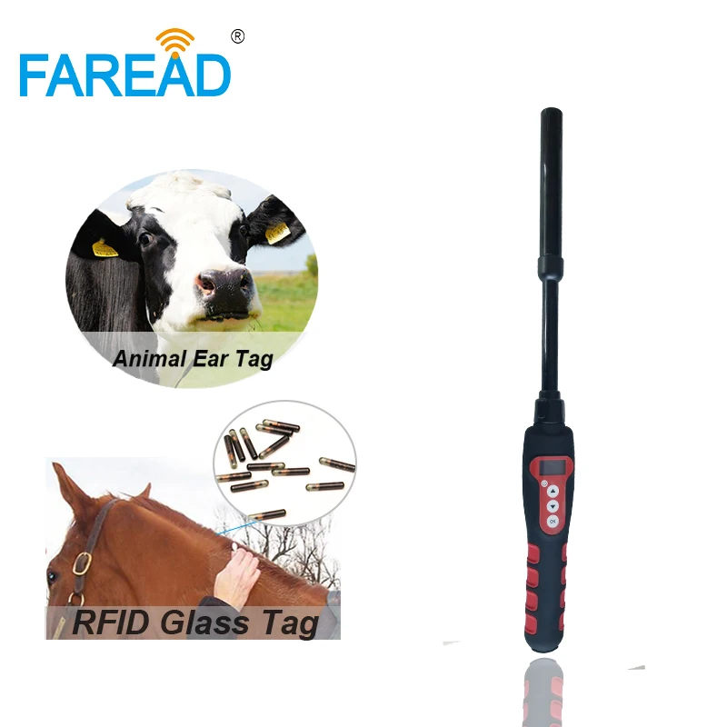 Long antenna 134.2 125Khz FDX RFID Animal Stick Waterproof Reader PIT fish Aquaculture Bluetooth-compatible microchip scanner
