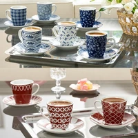 porcelain coffee cup sets 6 person espresso turkish coffee stylish cups and saucers ceramic creative mugs european luxury