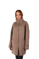 woman cashmere jacket casual style real alpaca closi%cc%87ng method button pocket si%cc%87de seam woman cashmere jacket buttoned