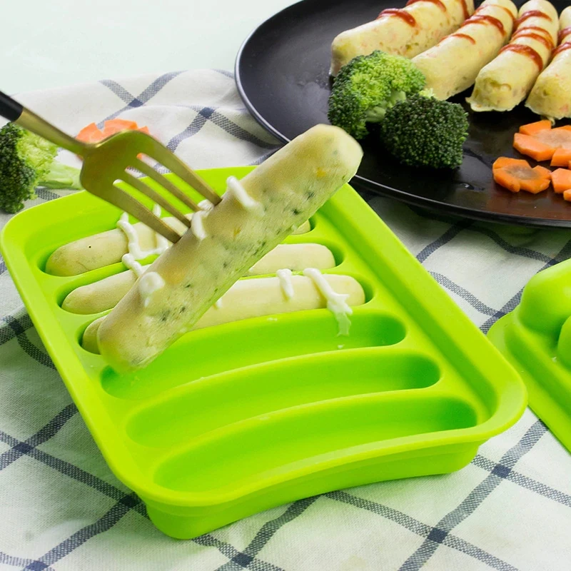 Силиконовая форма для приготовления ветчины хот дога бургеров 6 ячеек| |