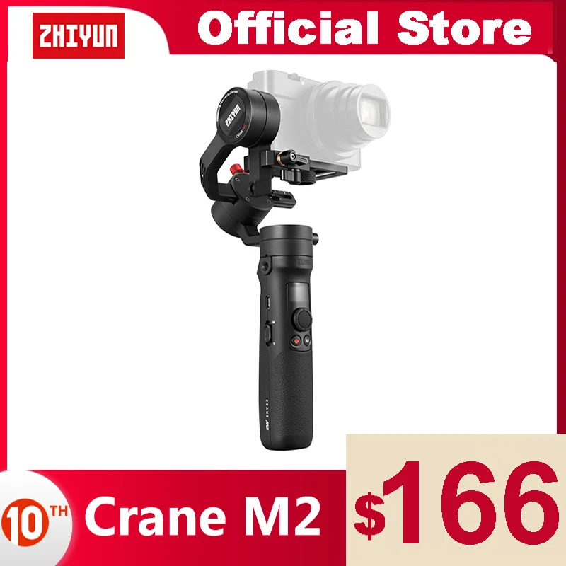 zhiyun official crane m2 gimbals for smartphones phone mirrorless action compact cameras new arrival 500g handheld stabilizer free global shipping