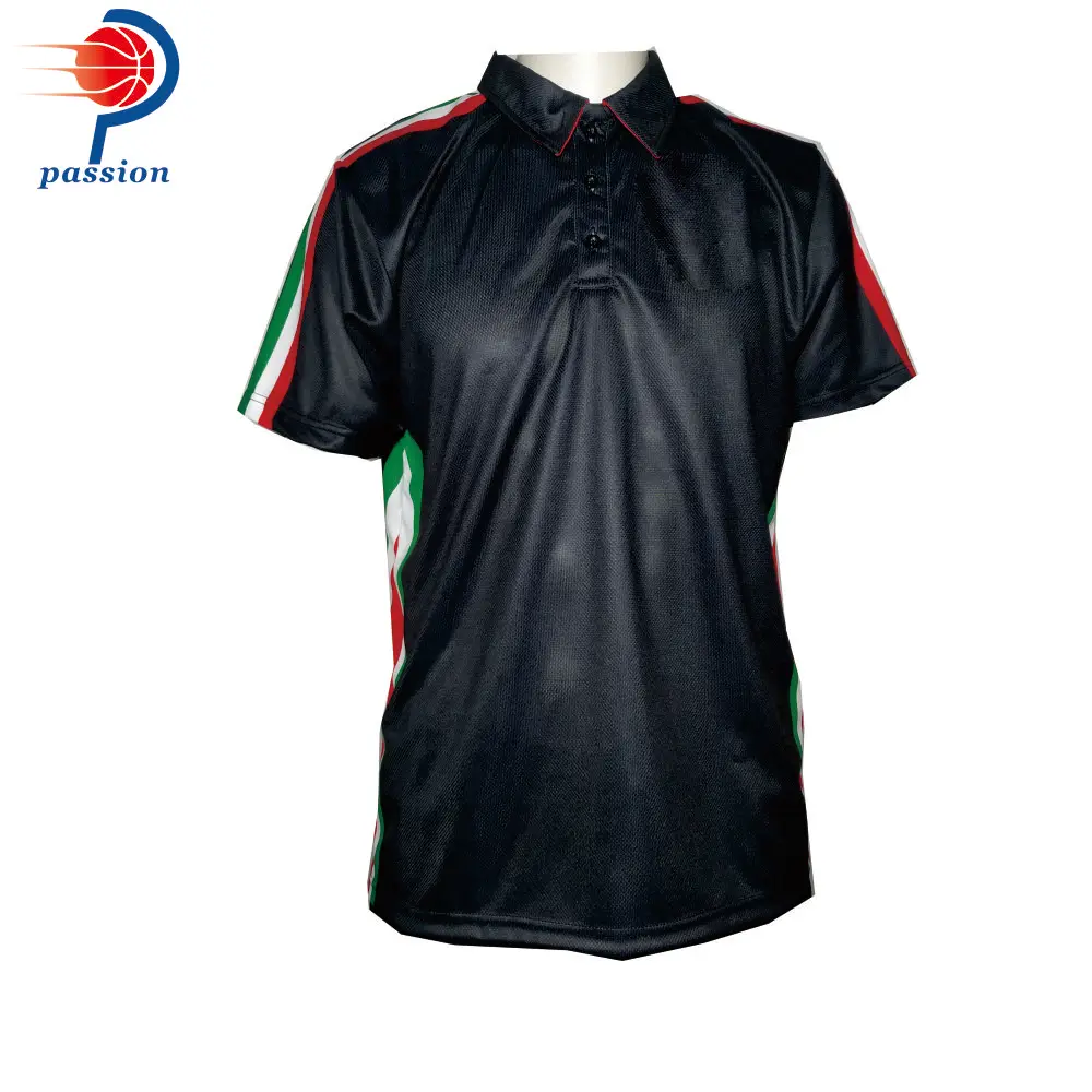 OEM на заказ 100% полиэстер Сублимированная гоночная команда черная рубашка с