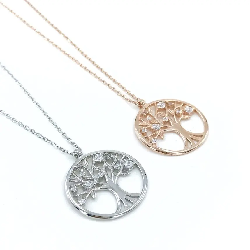 Новое Розовое золото Древо жизни серебряное ожерелье | Украшения и аксессуары