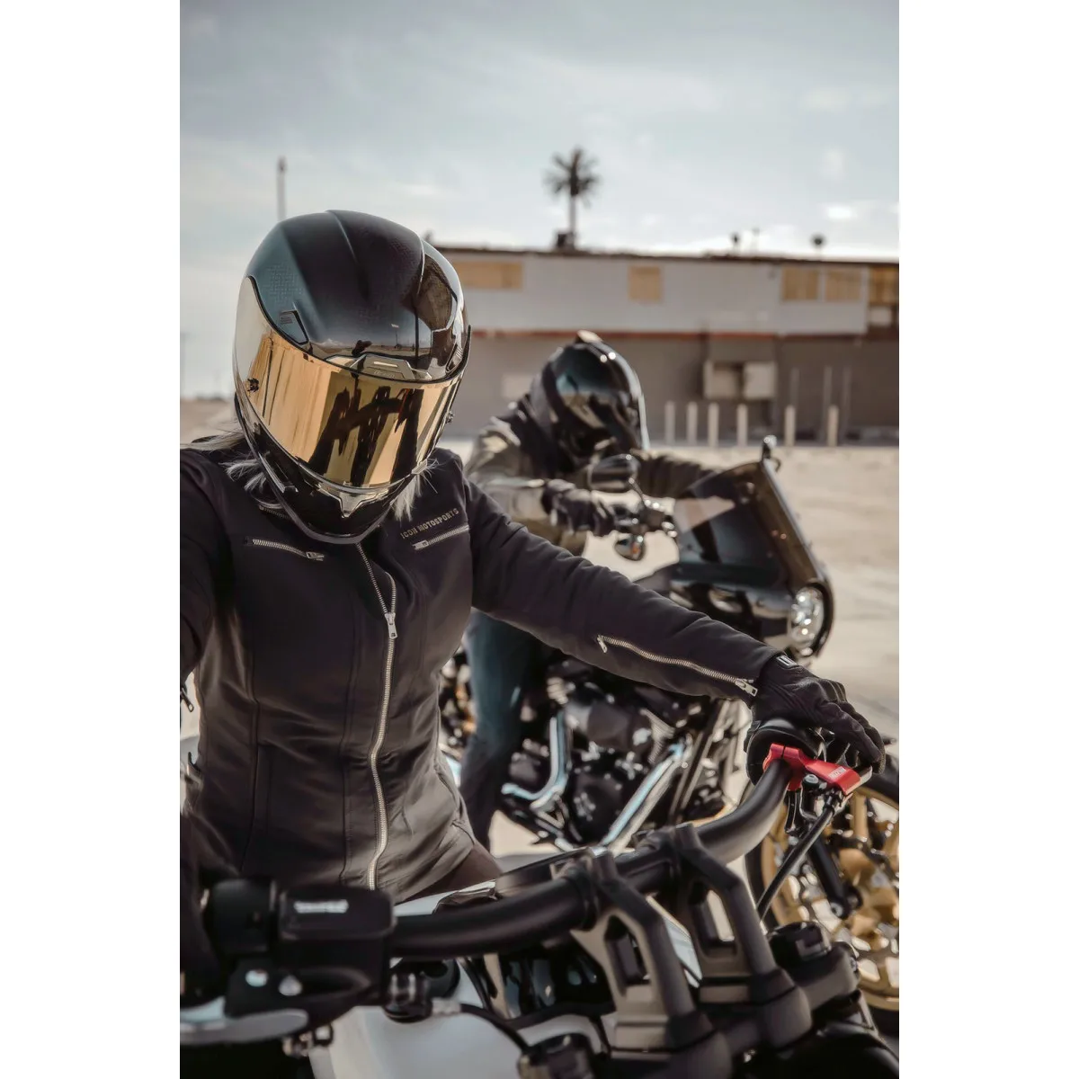 Фото Визор Optics Track Gold для шлема Icon золотой (Airmada, Airframe Pro, Airform) №2