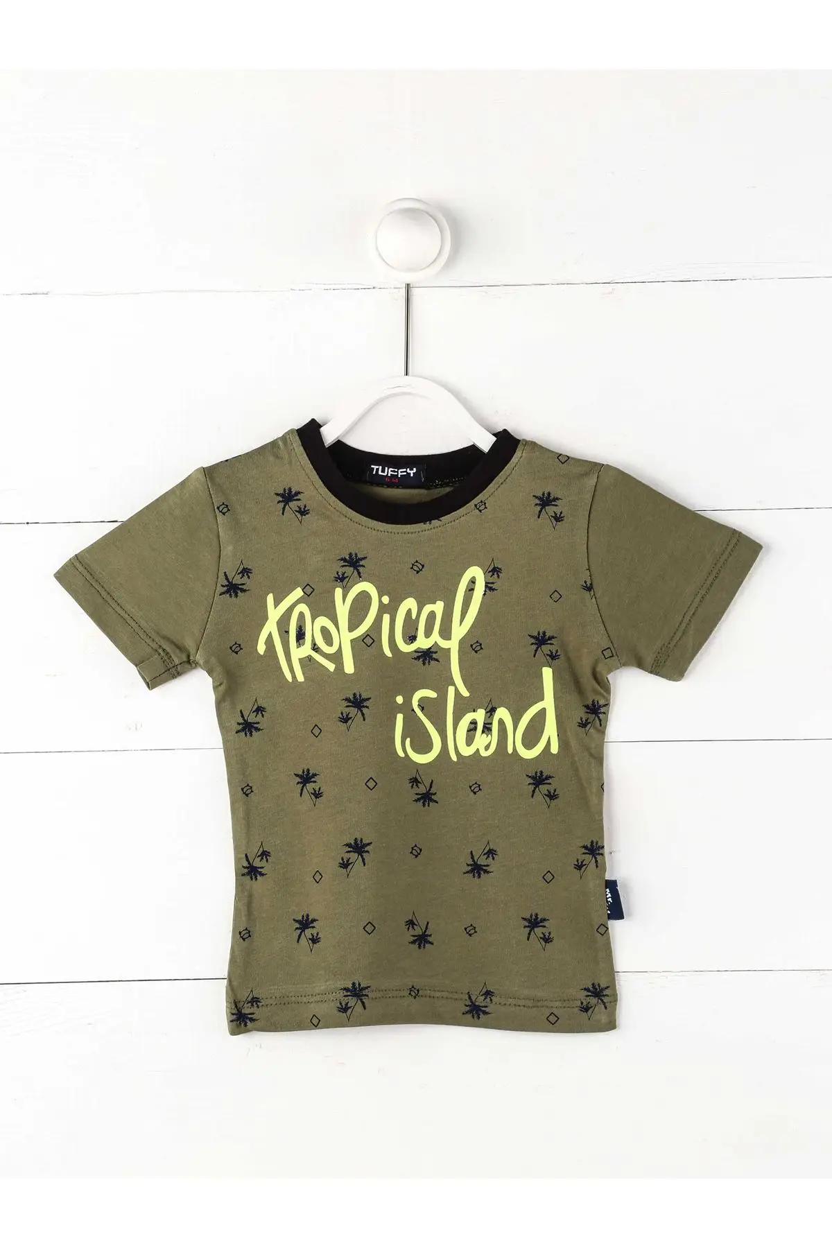 Детские с коротким рукавом футболки цвета хаки для мальчиков |