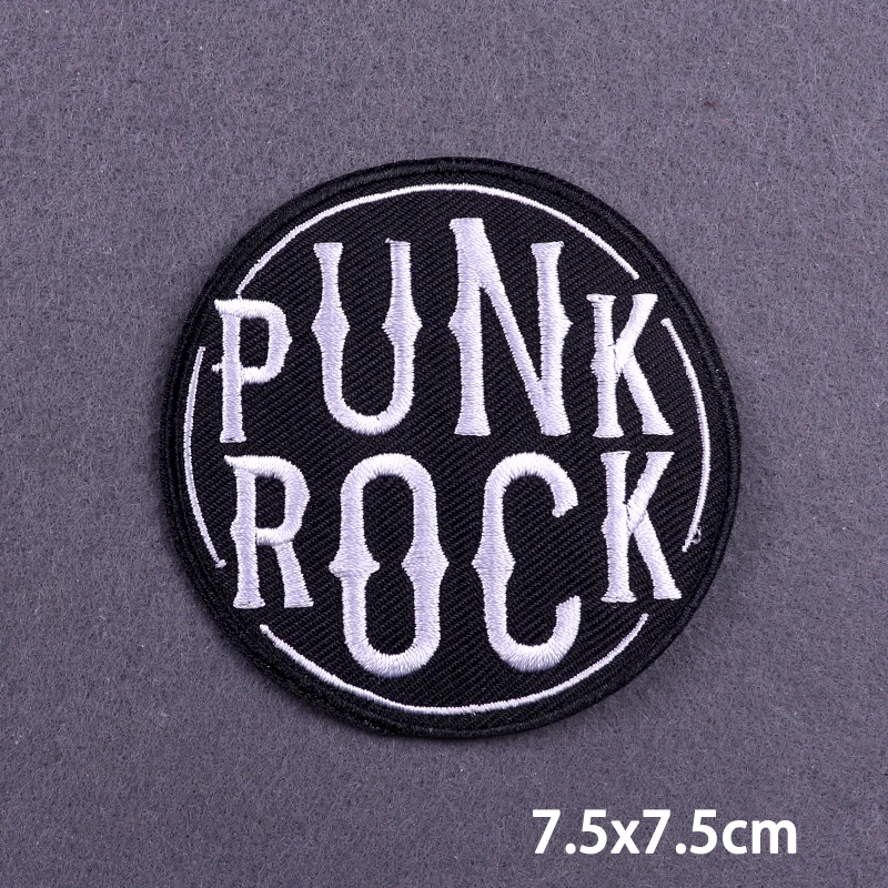 Стильные вышитые нашивки Hippie в стиле панк термоклейкие для одежды полосатые с