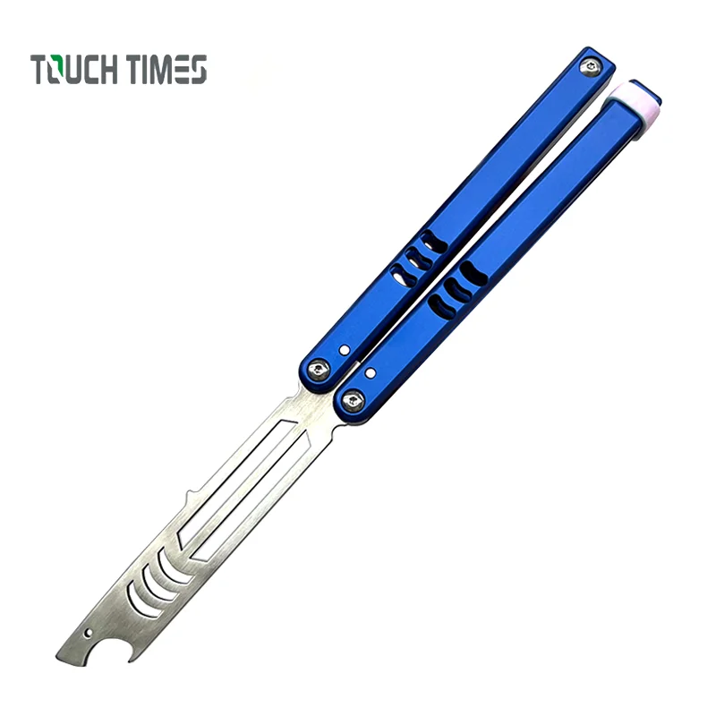 

Squid Balisong Mako Bottle Opener V4.5 Clone Trainer Flipper Bushing System Aluminum Handle Butterfly Knife Outdoor Safe EDC
