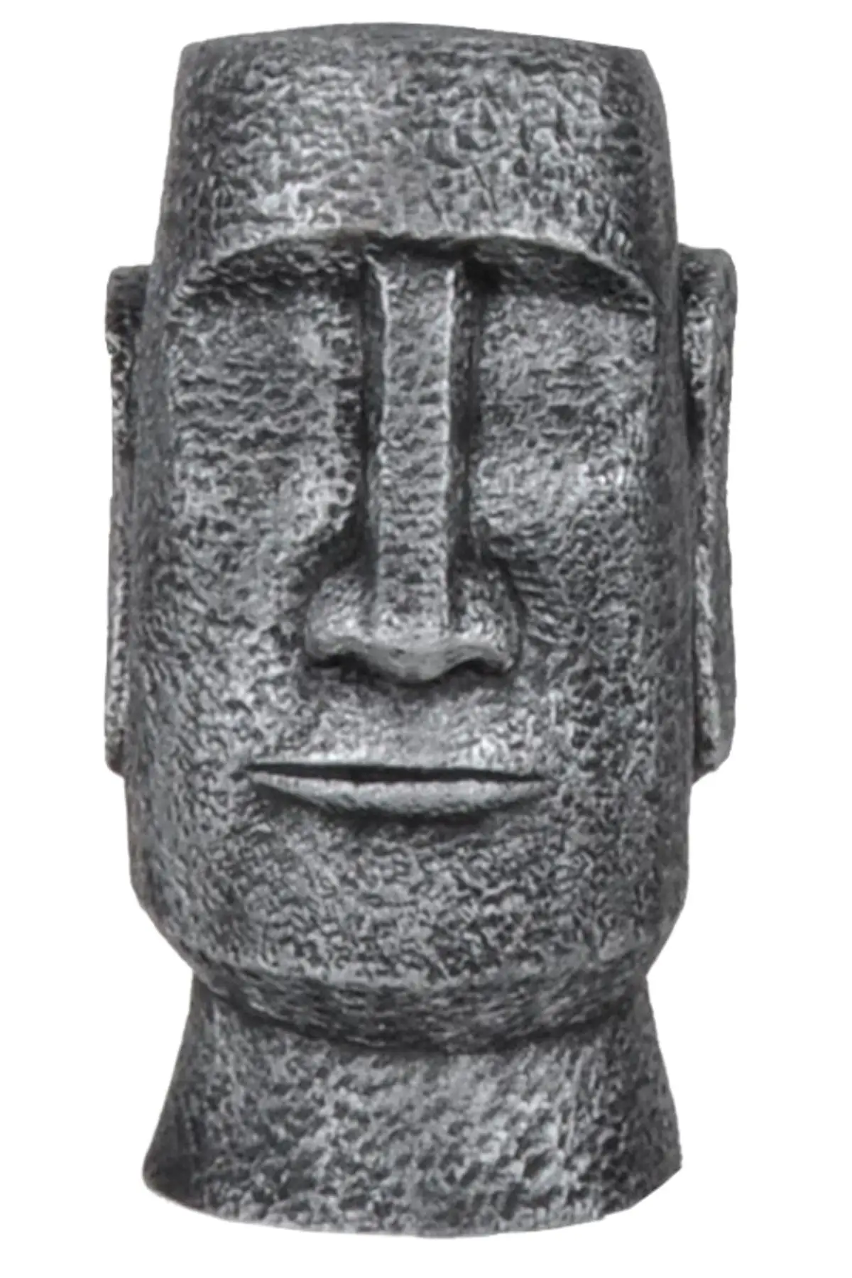 

Qdec Handwork Casting Elegant Design Bedroom Room Living Room and Offices For Modern Designed Moai Trinket Silver Sculpture