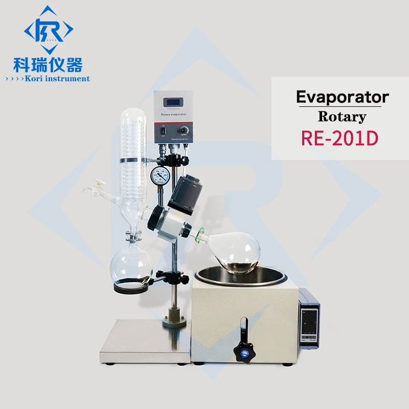 

RE-201D 1L Lab Rotary Evaporator Rotavapor Roto-Evaporation Under Vacuum with Ethanol Distillation