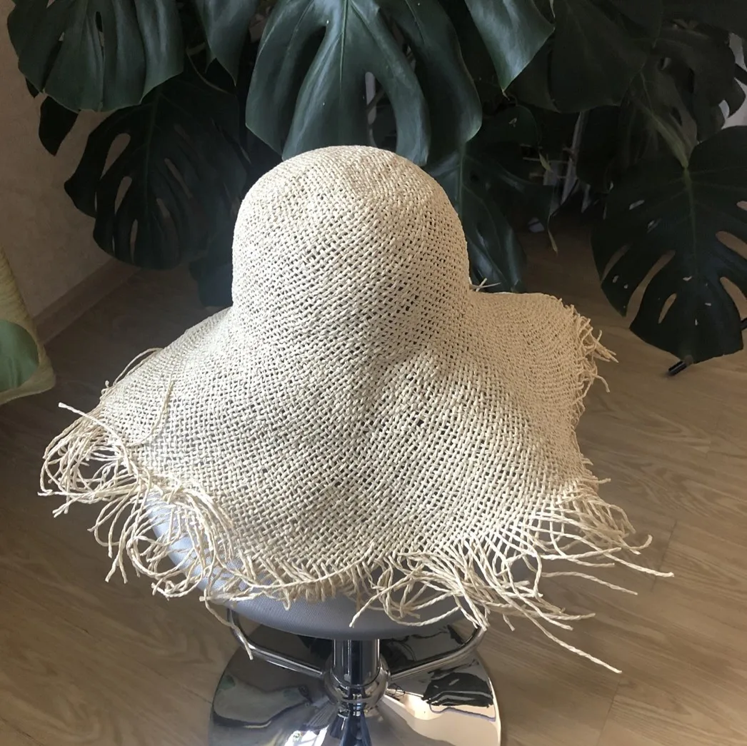 Соломенный колпак летний идея для творчества панама шляпа женская козырек от
