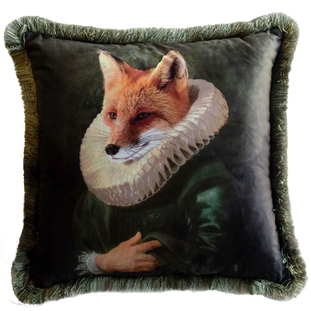 

Квадратная наволочка и подушка внутри 450x450 на молнии, бархатная ткань Mr. Fox, модели с рюшами, декоративный диван