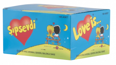 LOVE IS BUBBLE жевательная резинка клубника банан Валентина подарок Комиксы лучшие 100