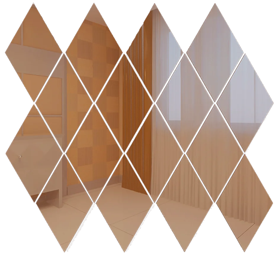 Зеркальная мозаика категория Ромбы бронза артикул РБ1 |