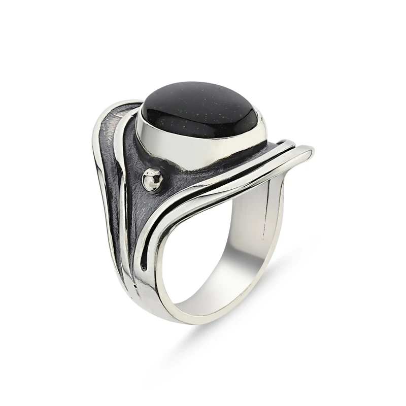 

Silver 925 Sterling Blue Star Stone Handwork Ring