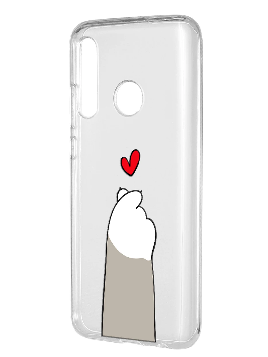 Силиконовый чехол Мобилиус на Honor 10i / 10x Lite 20i P Smart Plus (19) рисунок Любовь Сердечки