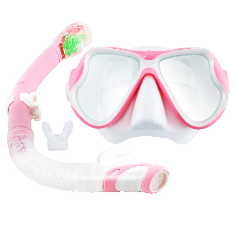 

Snorkel Set, Panoramic Wide View Snorkel Mask, Tempered Glass Diving Mask, Free Breathing& Easy Adjustable Strap Scuba Mask