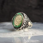 Mhr-U Соломоновых Островов янтарный камень 925 пробы серебро Для мужчин, кольцо, кольцо из нержавеющей стали