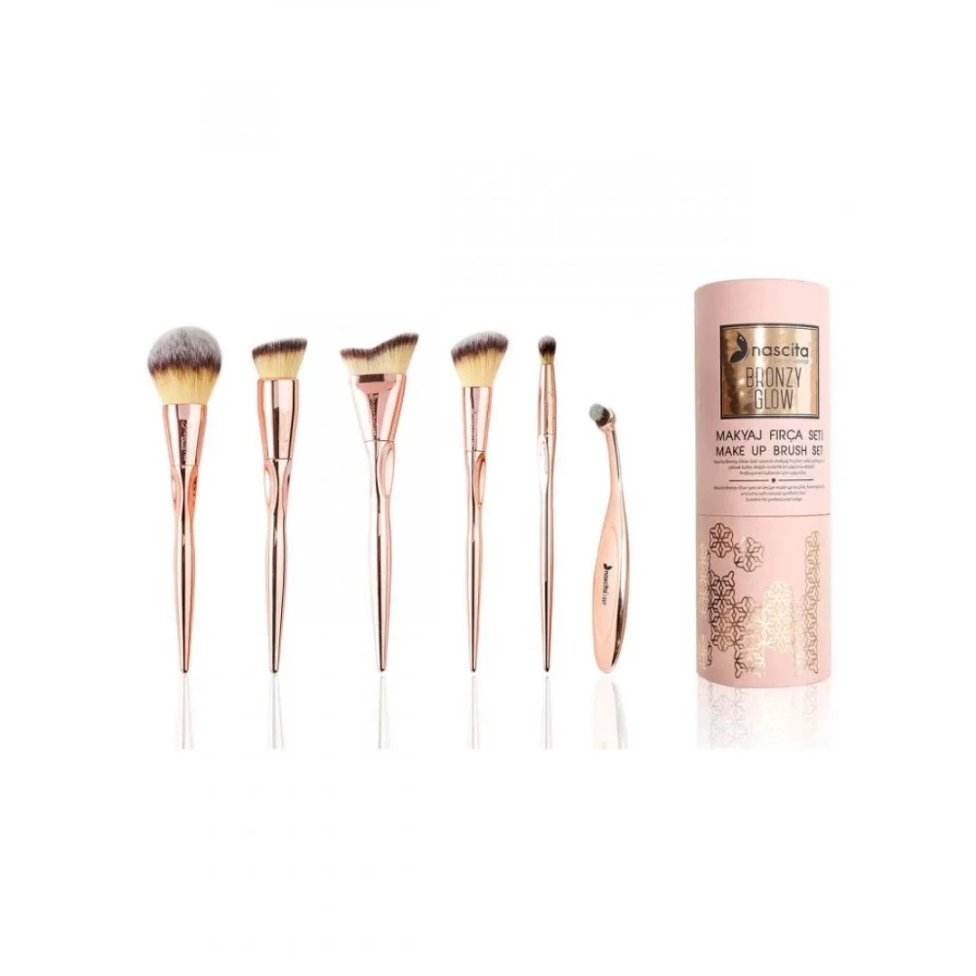 

Bronze Makeup Brush Set makeup brush tool set cosmetic powder eyeshadow foundation blush blending beauty makeup brush