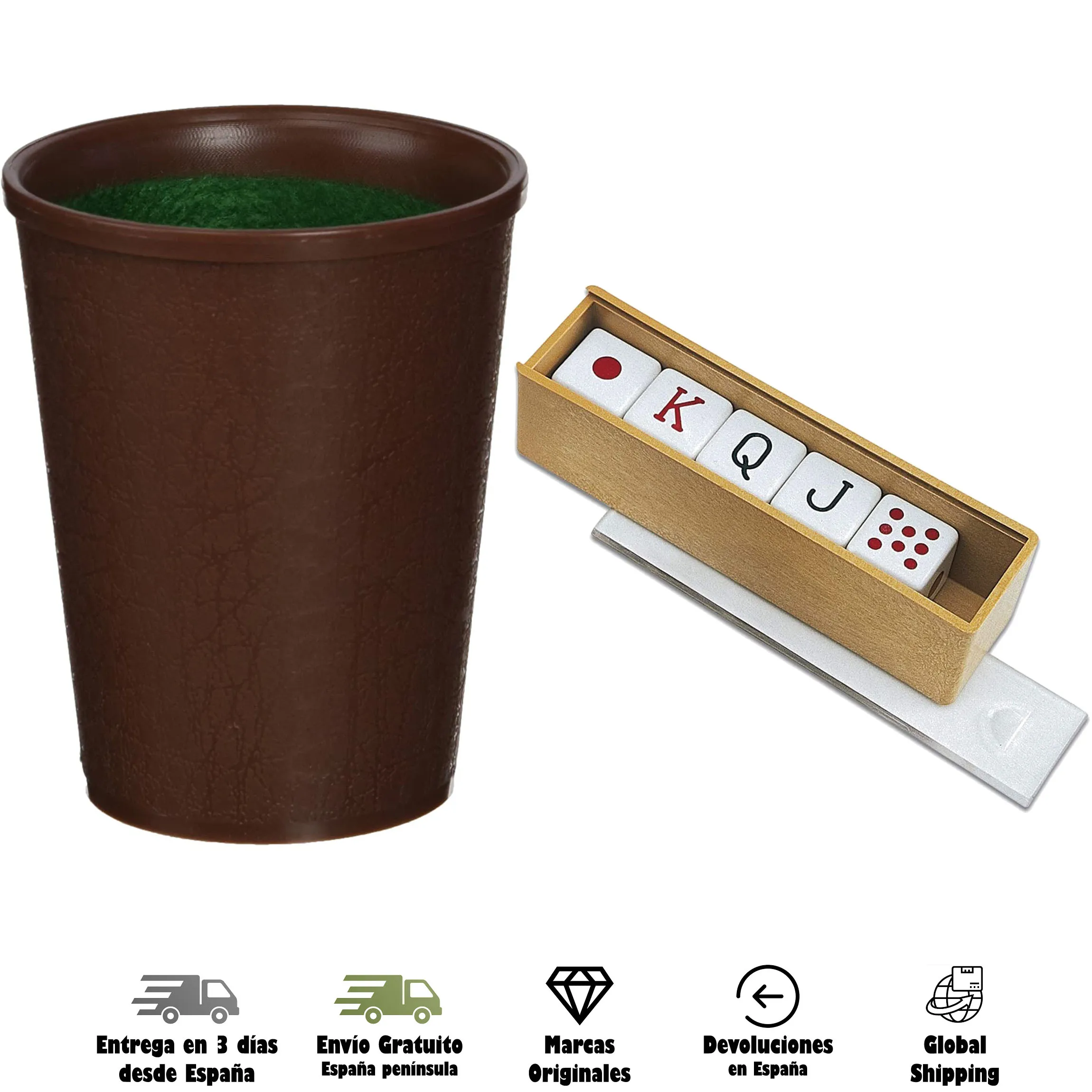 Фурнье пластиковое ведро и 5 костей для покера Кубок настольная игра взрослые