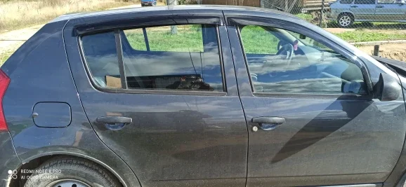 Ветровики для рено ренаулт сандеро степвей дефлекторы окон дождевики окна