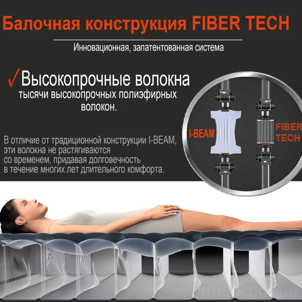 Кровать надувная (матрас) DOWNY BED (FIBER TECH) со встроенным ножным насосом. Разные