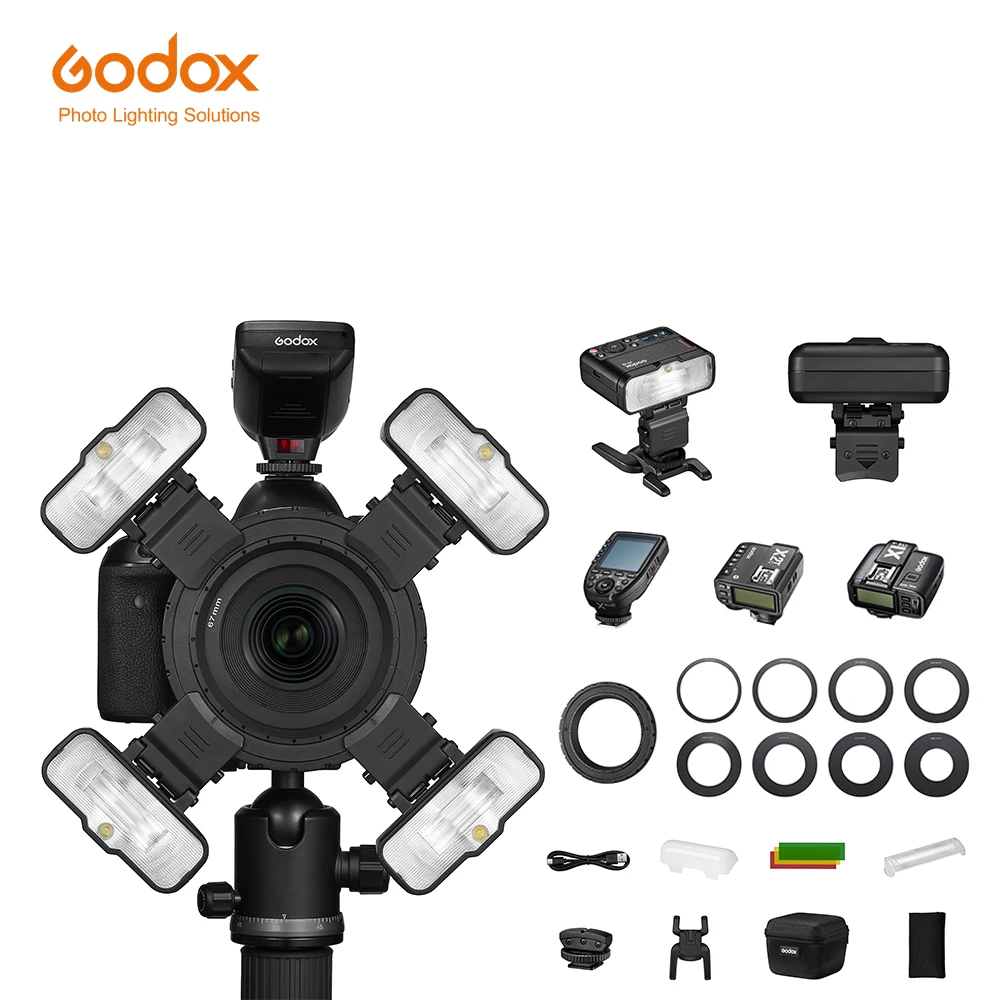 

Godox MF12 Macro Mini Flash Built-in Lithium Battery X System TTL Flash Speedlite With Color Filter Diffuser For Macro Shooting