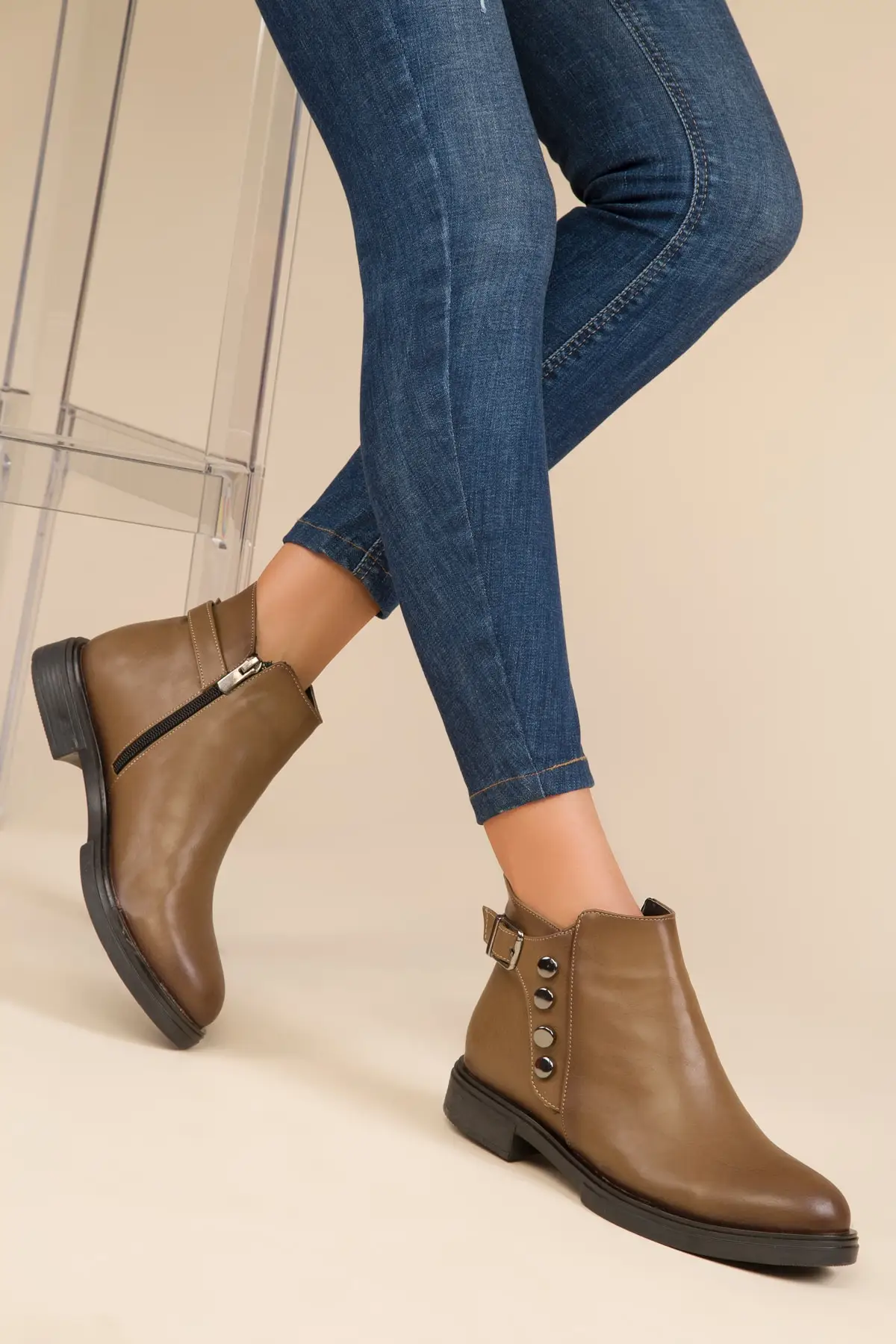 SOHO/модные женские ботильоны на молнии Женские повседневные удобные ботинки