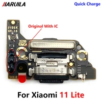 100 original new usb charger charging dock port connector flex cable for xiaomi mi 11 lite
