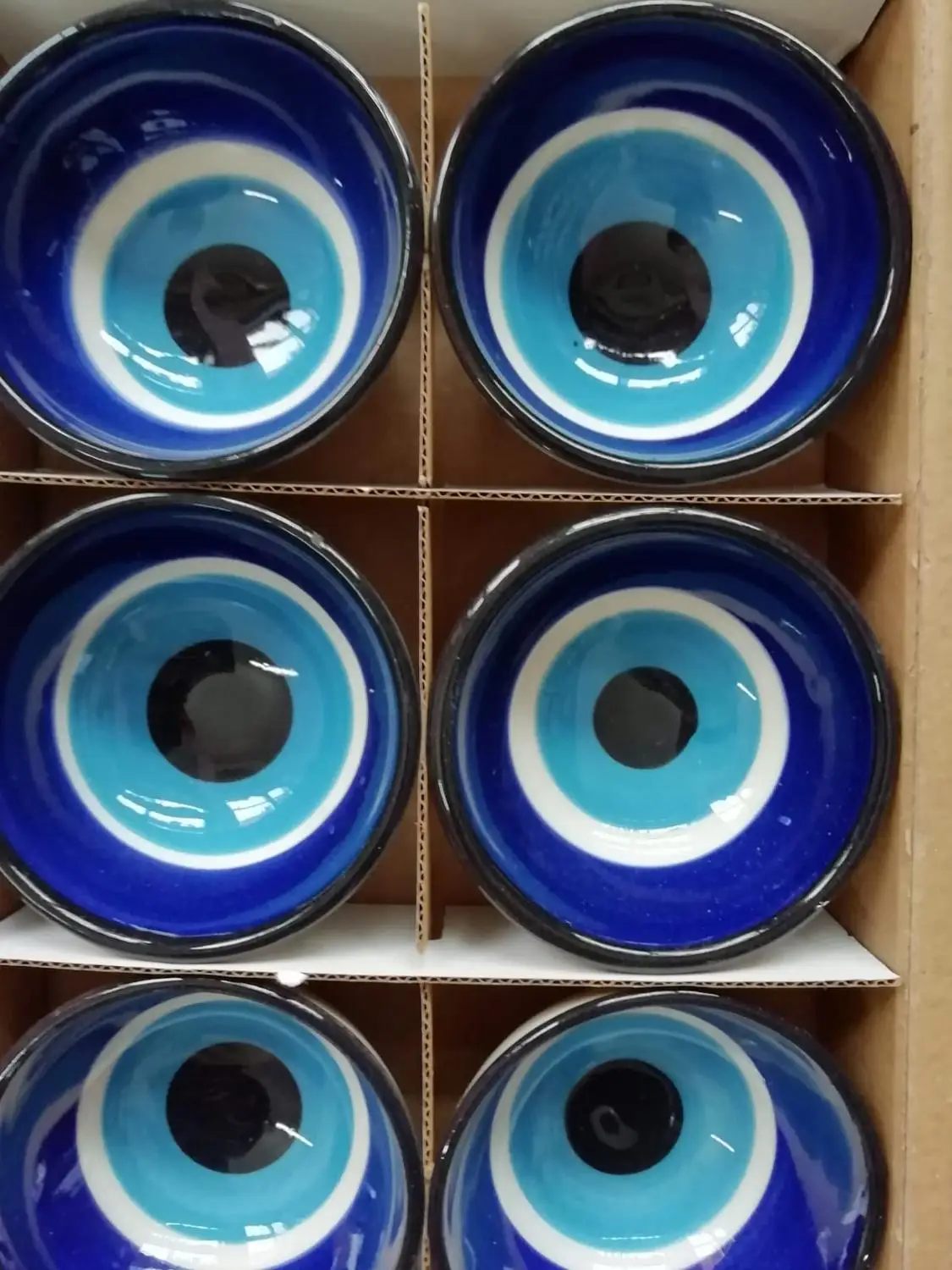 

6 Units Hand Painted Turkish Ceramic Serving Bowls Set-Snack Candy Dishes