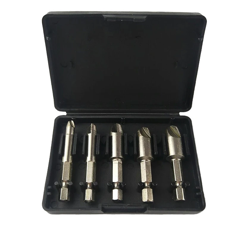 

Damaged Screw Extractor Set Easily Remove Stripped or Damaged Screws High-Speed Steel Stripped Screw Removers