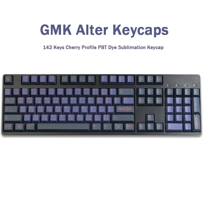 

142 Keys GMK Alter Keycaps Cherry Profile PBT Dye Sublimation Mechanical Keyboard Keycap For MX Switch With 1.75U 2U Shift
