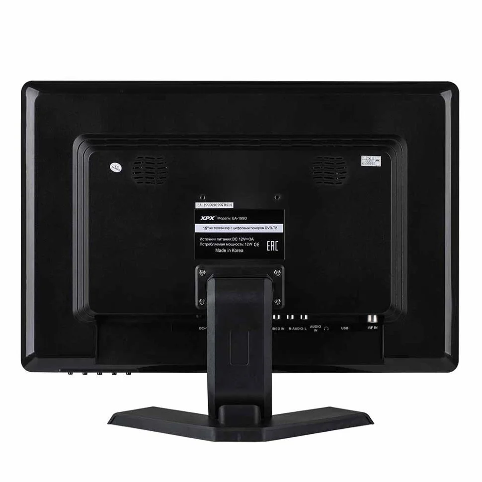Телевизор XPX EA 199D DVB T/DVB T2 TFT светодиодный HD ТВ Поддержка TF карта USB|Портативные