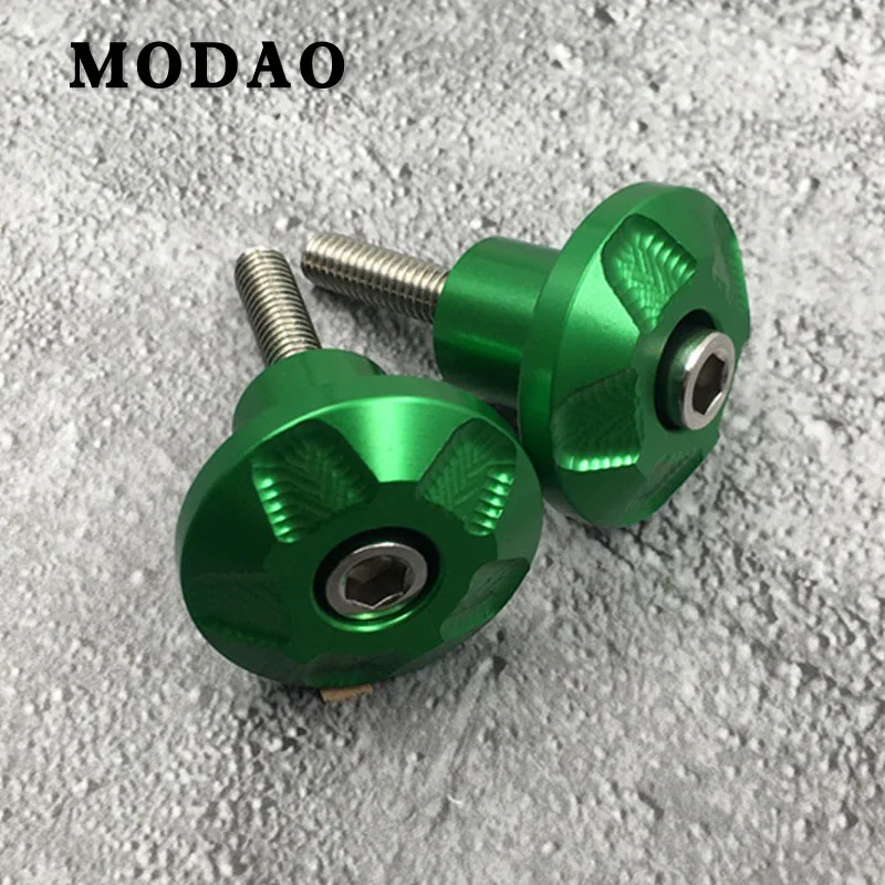 Green Для SYM CRUISYM150 180 300 JOYMAX Z300 CNC аксессуары для мотоциклов переднее крыло Рамка слайдер винт болт защита вилки 6 мм - Цвет: Green