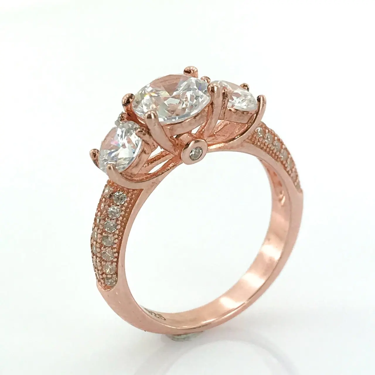 

Swarovski Model Tria Three Stone Silver Special Design Ring