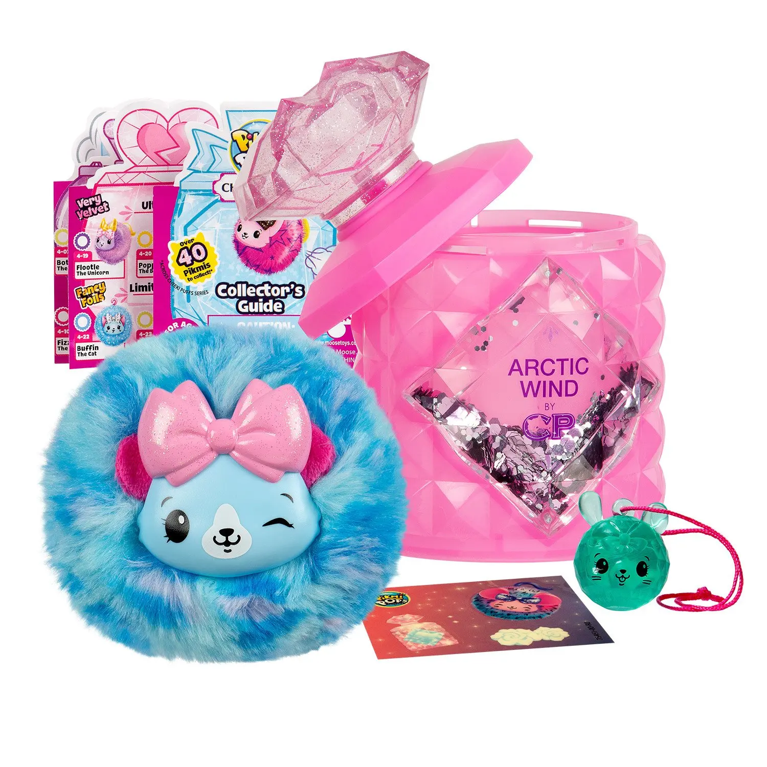 Pikmi Pops Moose Набор сюрприз Cheeki Puff (розовый с кристаллом)|Мягкие игрушки животные| |