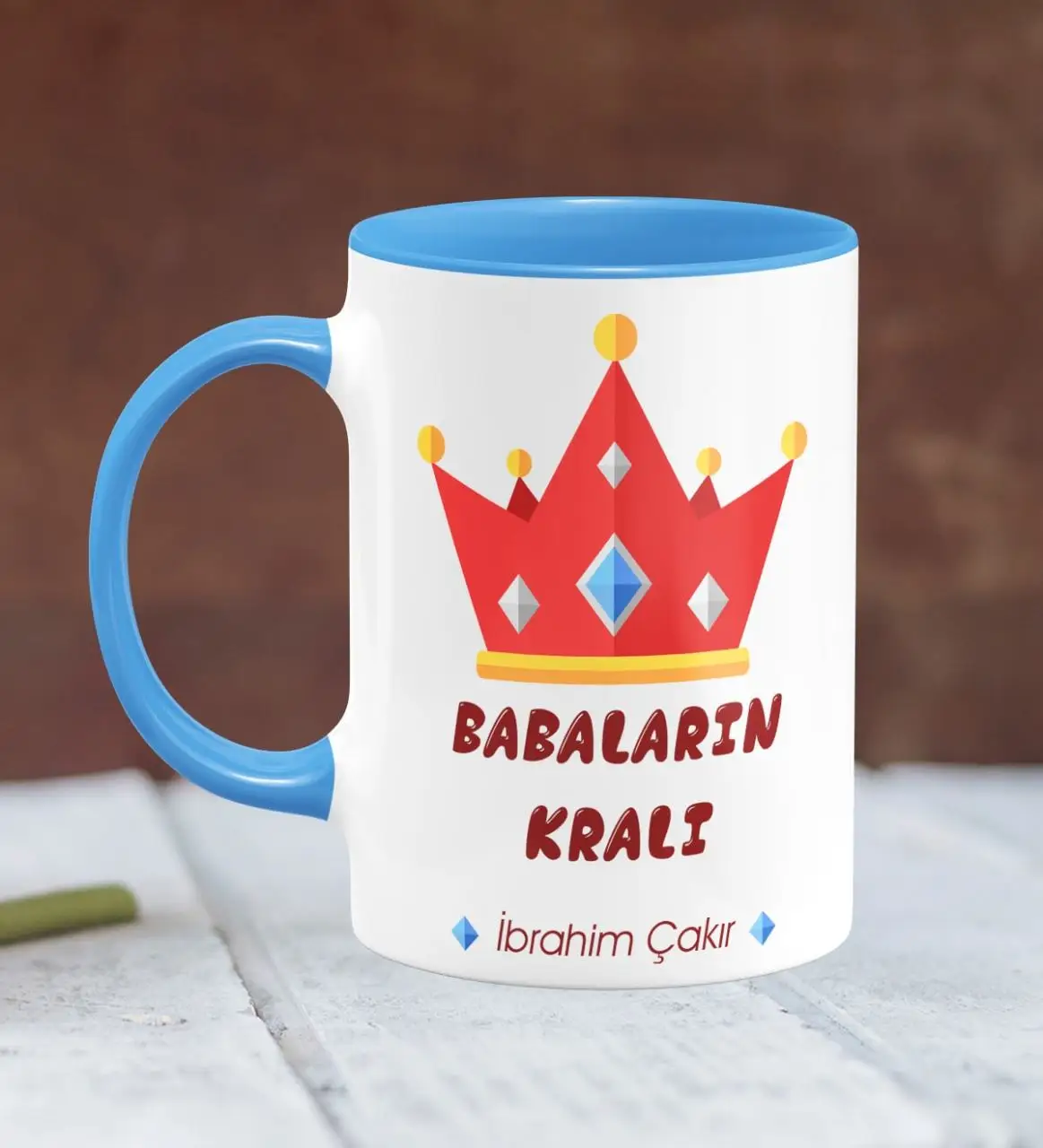 

Personalized Fathers Day Themed Blue Mug Cup 19-315M