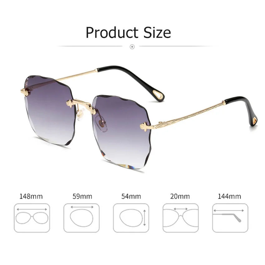 Женское солнцезащитное стекло cushoul с УФ защитой квадратное градиентное