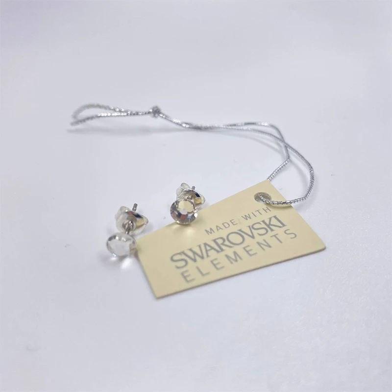 Stud earrings with rhinestones Swarovski stud 5mm art. 027 | Earrings