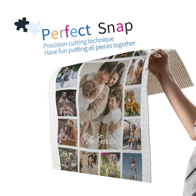 

1000Pcs Custom Picture Jigsaw Puzzles Personalized Puzzle with 15 Photos Love Family Gift for Family Couple Friends Premium