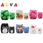 ALVABABY 6 шт. экологически чистые детские тканевые подгузники многоразовые Современные тканевые подгузники