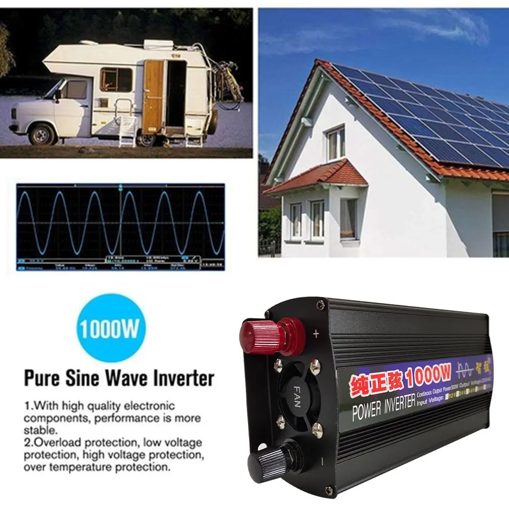 1000w Pure Sine Wave Inverter Smart Power Single Digital Display Car Conversion Booster | Автомобили и мотоциклы