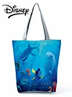 Сумка для покупок многоразовая женская с мультяшным дельфином
