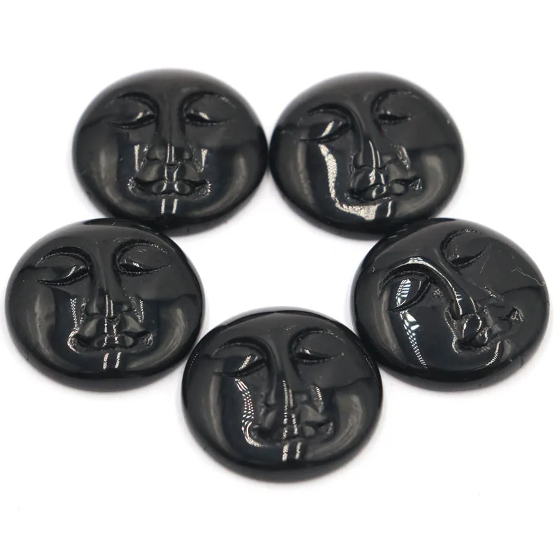 19x19 мм Сделай Сам Aura Angel Resin бирюза Радуга титановый кварц Луна богиня лицо кабошон