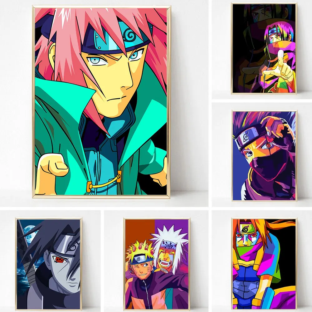 

Naruto Classic Anime Canvas Painting Wall Art Uzumaki Naruto Colorful Comic Posters and Prints Pictures for Boy Home Room Decor